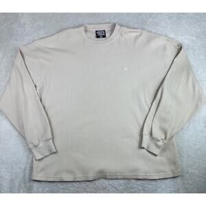 Southpole Shirt Mens 2XL Beige Thermal Waffle Knit Long Sleeve Crewneck Top Tee